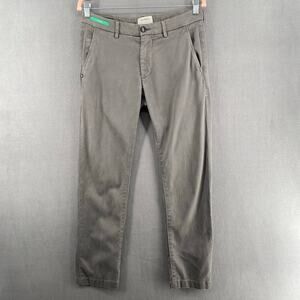 Re-HasH Sportswear Chic Canaletto Tencel Pants 32 Gray Stretch Golf Casual Italy